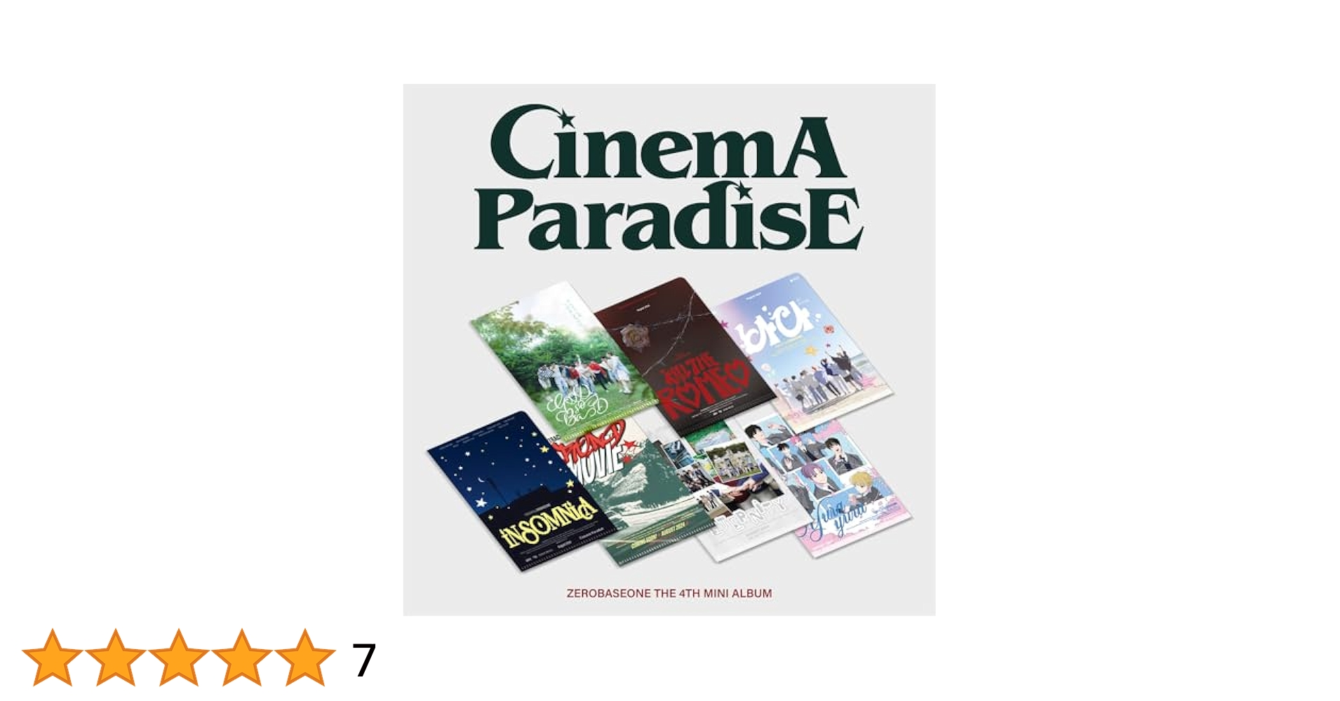ZB1 4集 ZEROSE ver. 新品未開封 13枚 楽天市場】ZEROBASEONE - 4th Mini Album 「CINEMA PARADISE